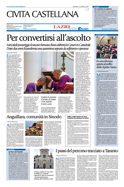 Avvenire - pagina diocesana del 27/02/2022